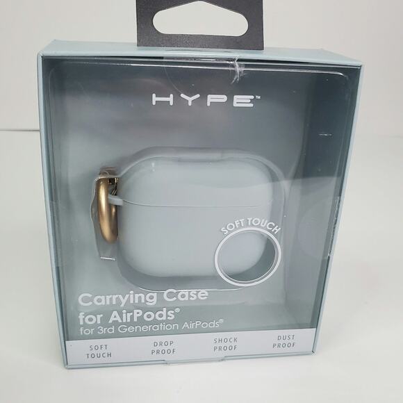 Hype Airpods 3rd generation carrying case light teal soft touch - Picture 1 of 6